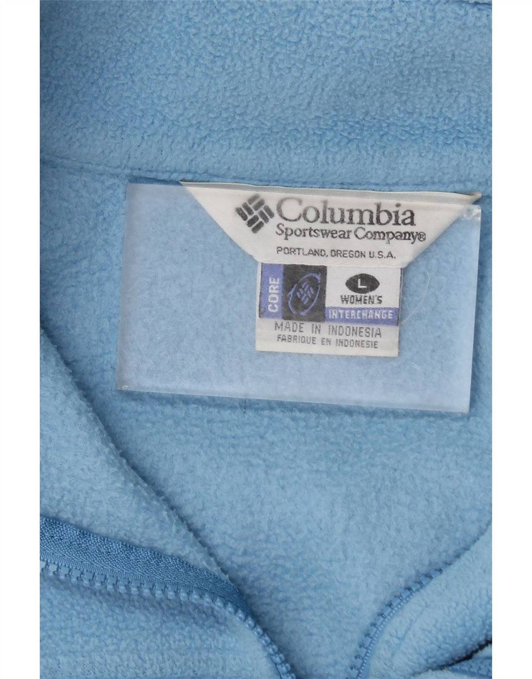Columbia Womens Fleece Jacket UK 16 Large Blue