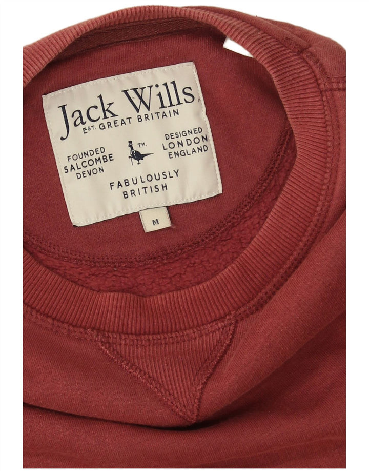 Jack Wills Mens Sweatshirt Jumper Medium Burgundy Cotton
