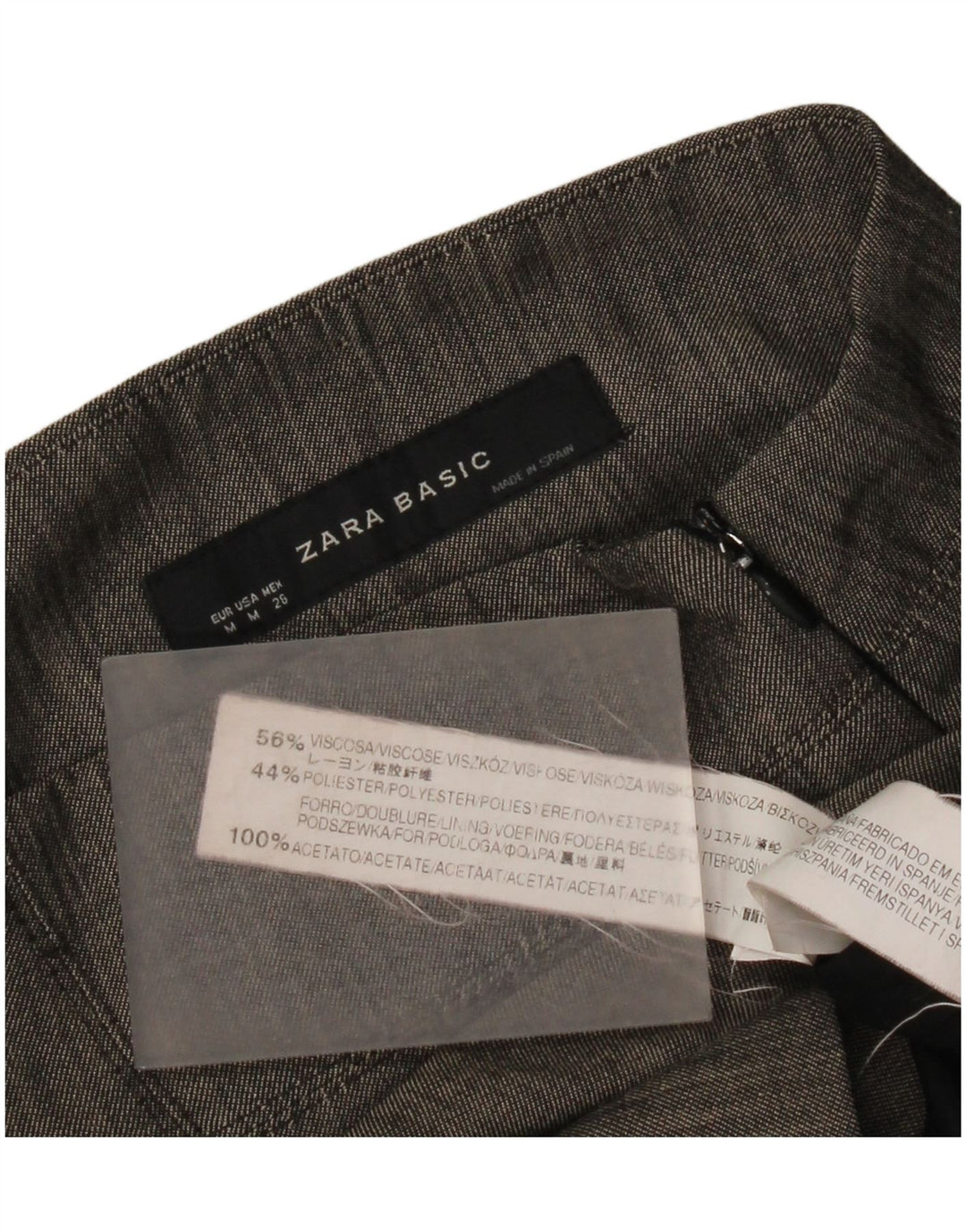 Zara Womens Pencil Skirt Medium W28  Grey Viscose
