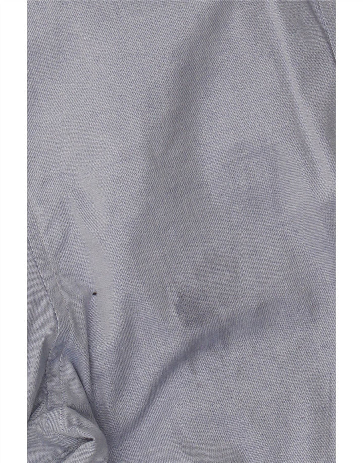 Armani Jeans Mens Custom Fit Shirt Small Blue Colourblock Cotton