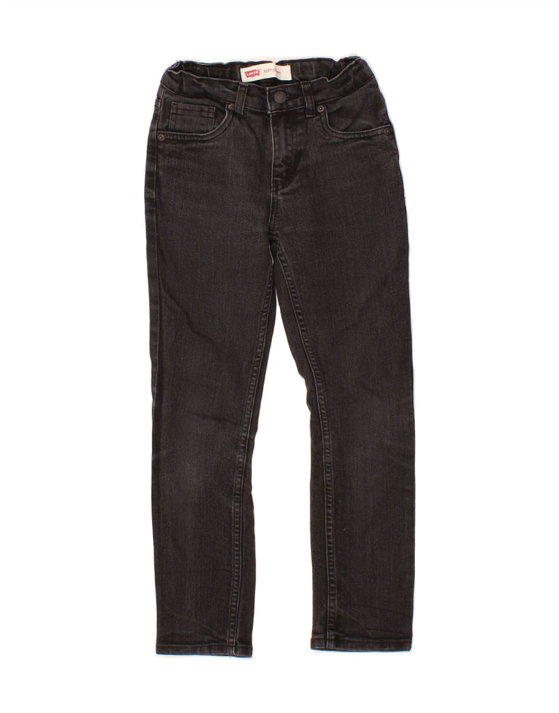 LEVI'S Boys 510 Skinny Jeans 7-8 Years W22 L22 Black Vintage Levi's and Second-Hand Levi's from Messina Hembry 