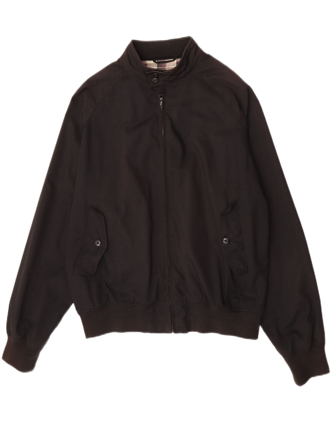 Schott Mens Bomber Jacket UK 40 Large Black Polyester