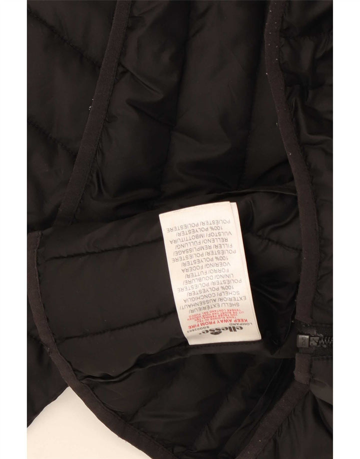 Ellesse Womens Hooded Padded Jacket UK 14 Large Black Polyester