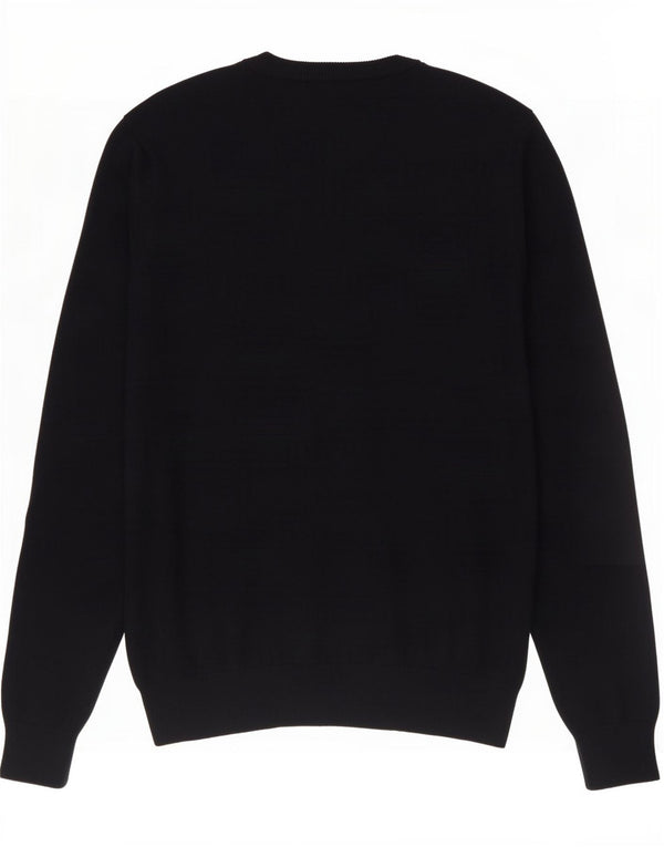 Marks & Spencer Mens V-Neck Jumper Sweater Medium Navy Blue Cotton