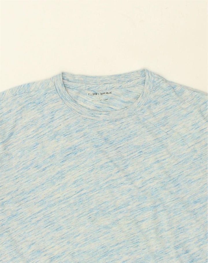 BANANA REPUBLIC Mens T-Shirt Top Small Blue Flecked Cotton | Vintage Banana Republic | Thrift | Second-Hand Banana Republic | Used Clothing | Messina Hembry 