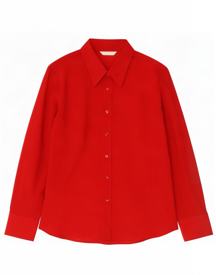 Marks & Spencer Womens Shirt Blouse UK 12 Medium Red