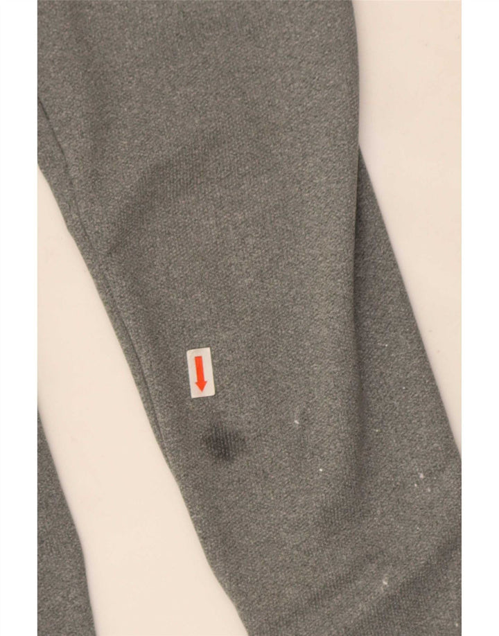 Nike Mens Dri Fit Zip Neck Pullover Tracksuit Top Small Grey Polyester