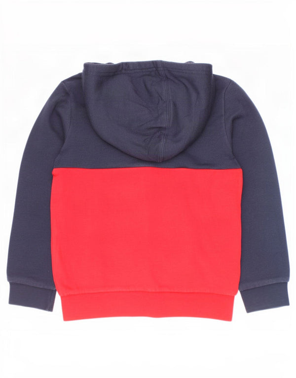 Champion Boys Graphic Zip Hoodie Sweater 5-6 Years XS Red Colourblock