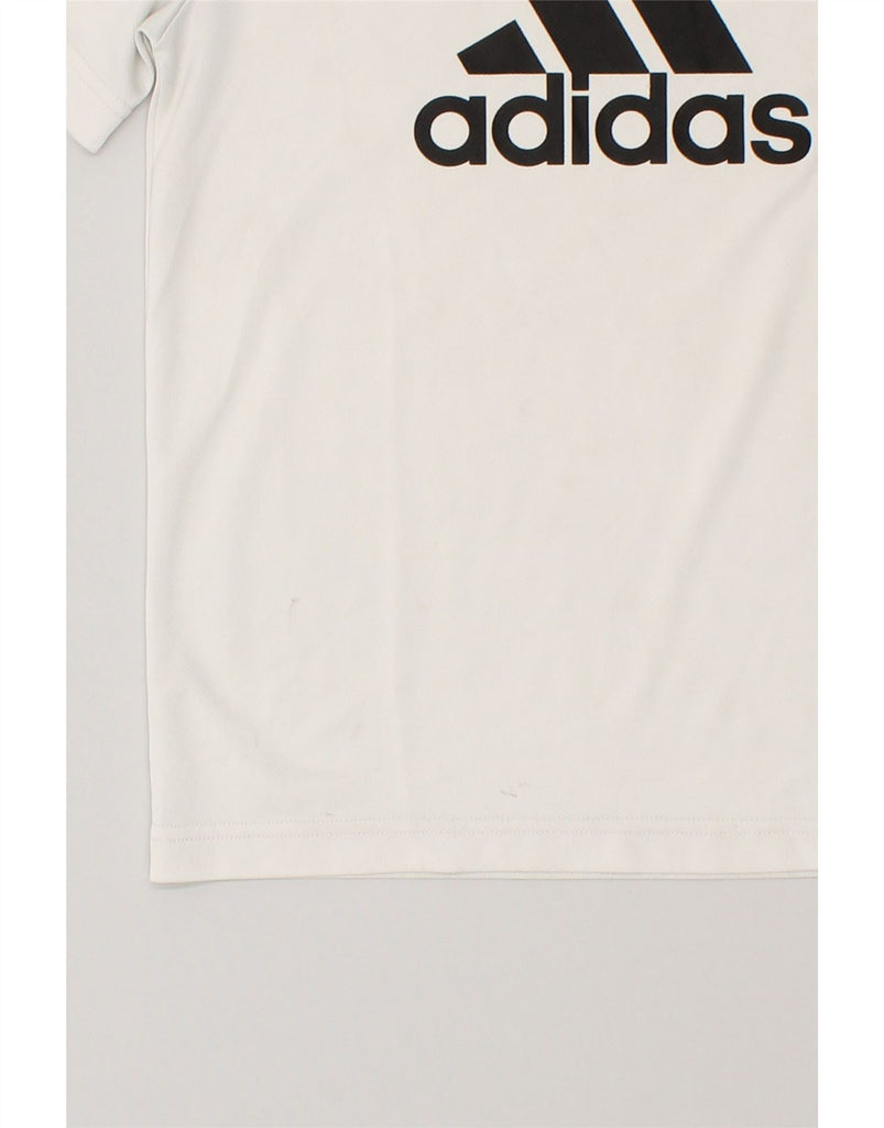 ADIDAS Boys Graphic T-Shirt Top 11-12 Years Medium White | Vintage Adidas | Thrift | Second-Hand Adidas | Used Clothing | Messina Hembry 