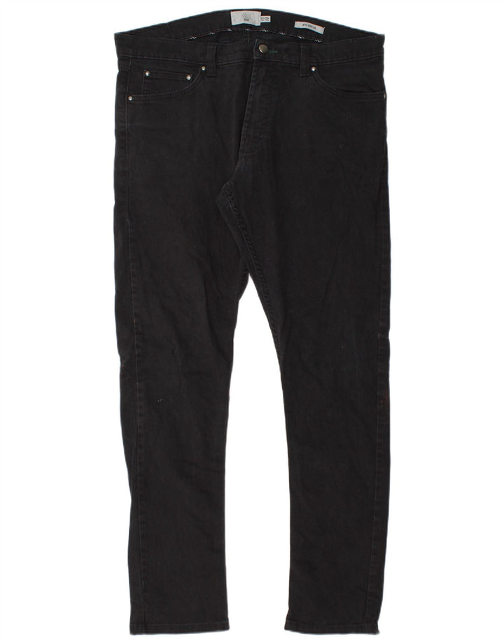 Marks & Spencer Mens Slim Jeans W36 L33 Black Cotton