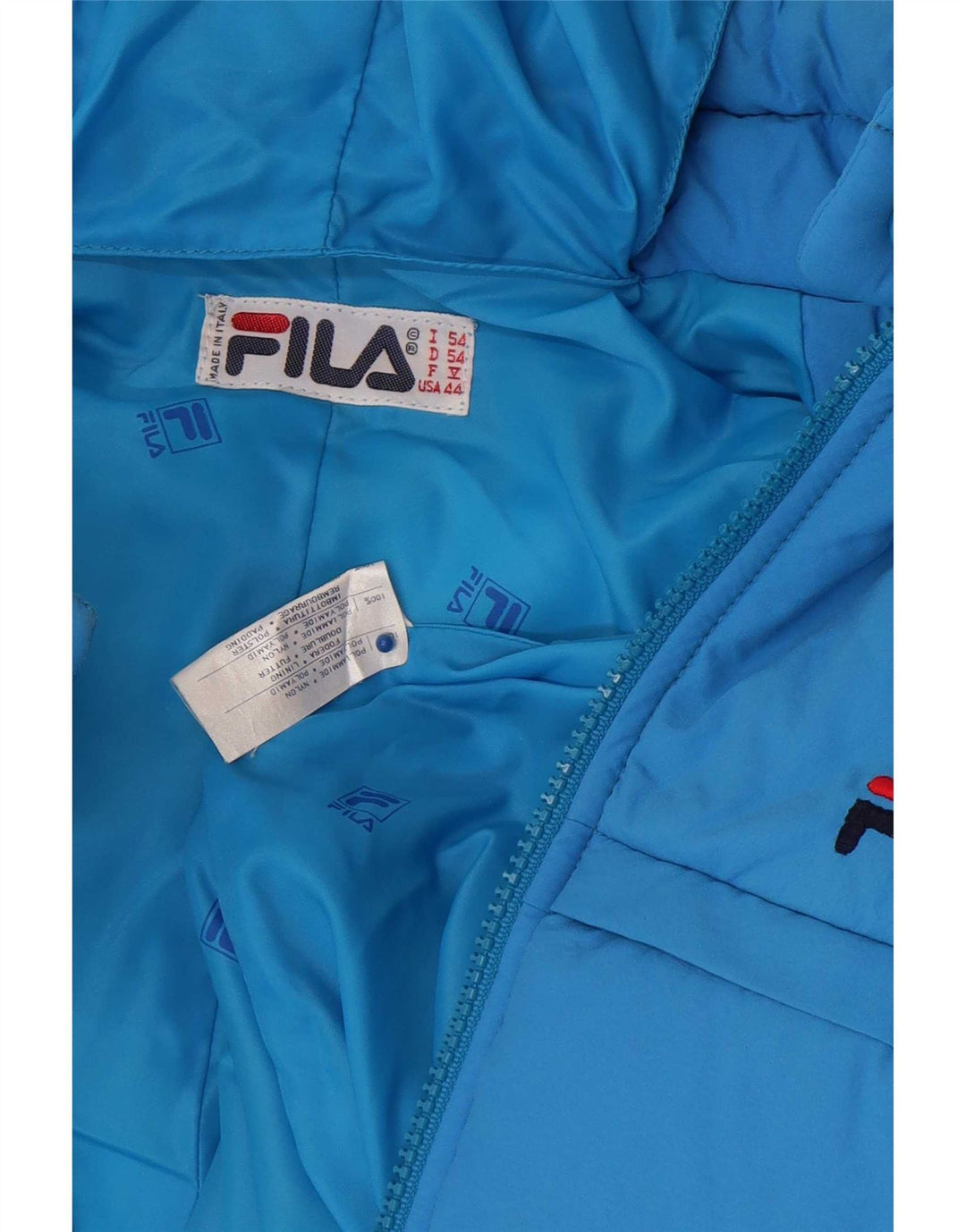 Fila Mens Hooded Ski Jumpsuit IT 54 Large Blue Polyamide