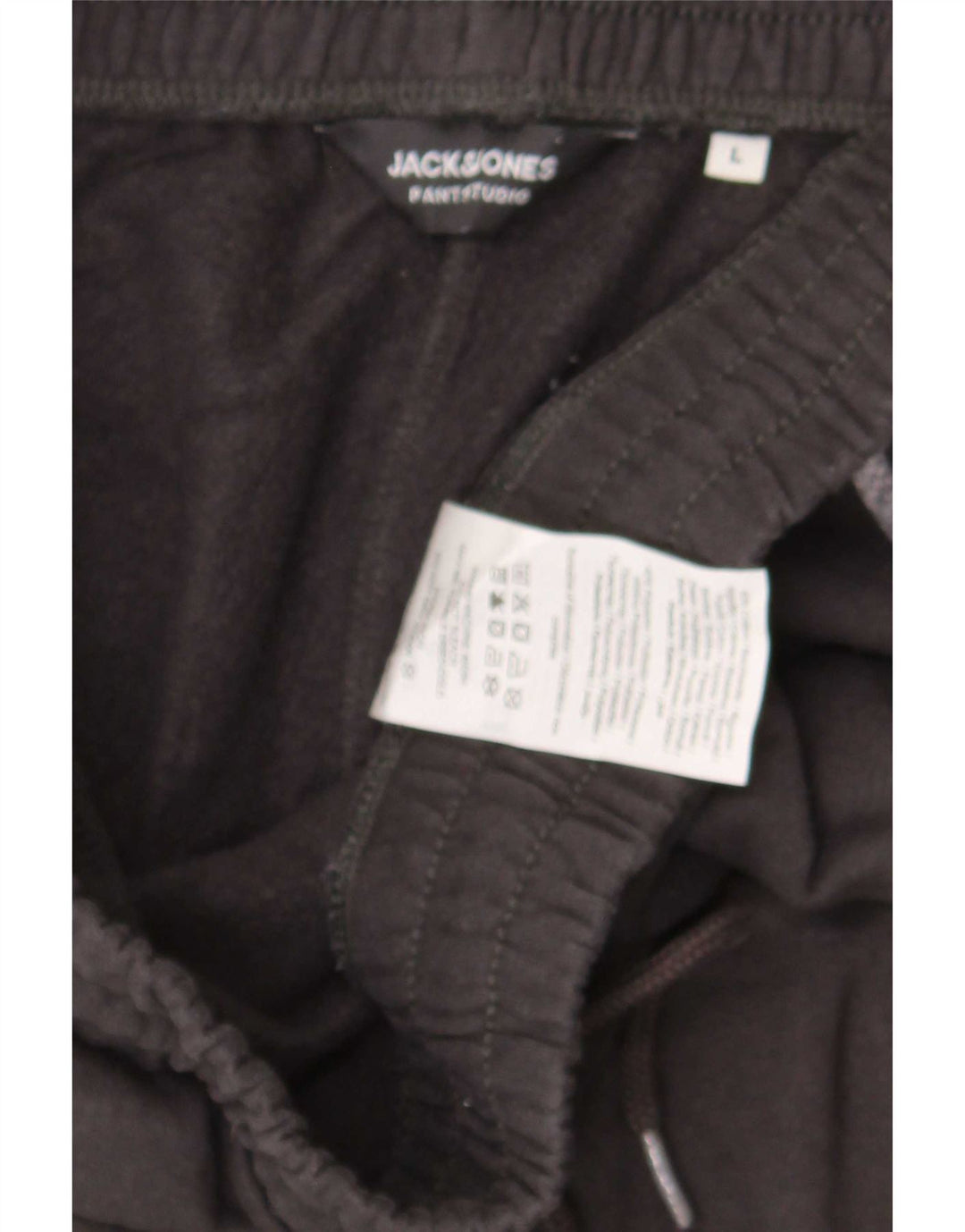 Jack & Jones Mens Sport Shorts Large Black Cotton