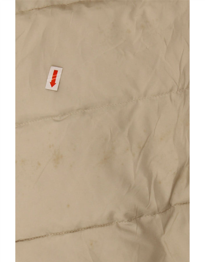 SERGIO TACCHINI Womens Hooded Padded Jacket IT 42 Medium Beige Polyester