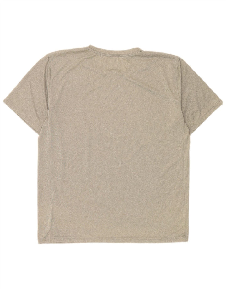 Nike Mens Dri Fit T-Shirt Top Large Grey Flecked Polyester