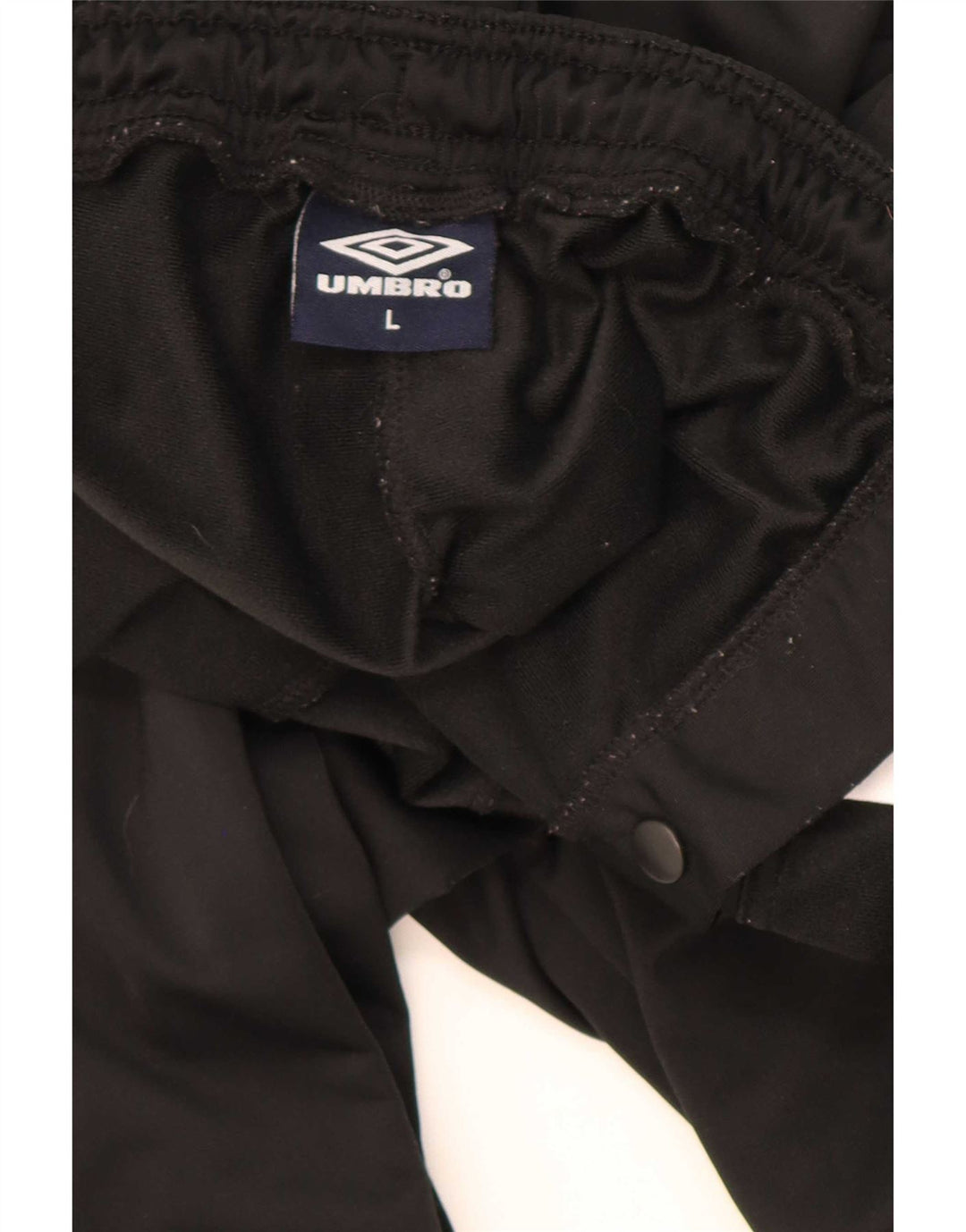 Umbro Mens Graphic Tracksuit Trousers Large Black Colourblock Polyester