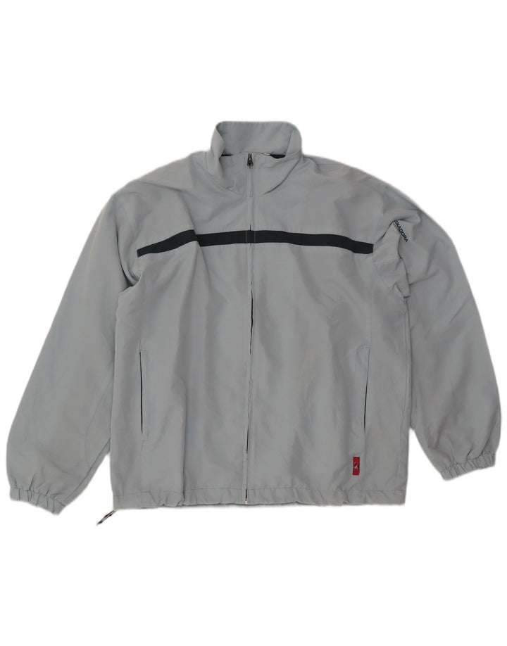 Diadora Mens Tracksuit Top Jacket Medium Blue Colourblock Polyester
