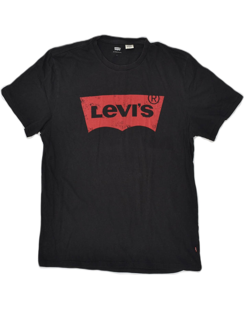 LEVI'S Mens Graphic T-Shirt Top Large Black Cotton | Vintage Levi's | Thrift | Second-Hand Levi's | Used Clothing | Messina Hembry 