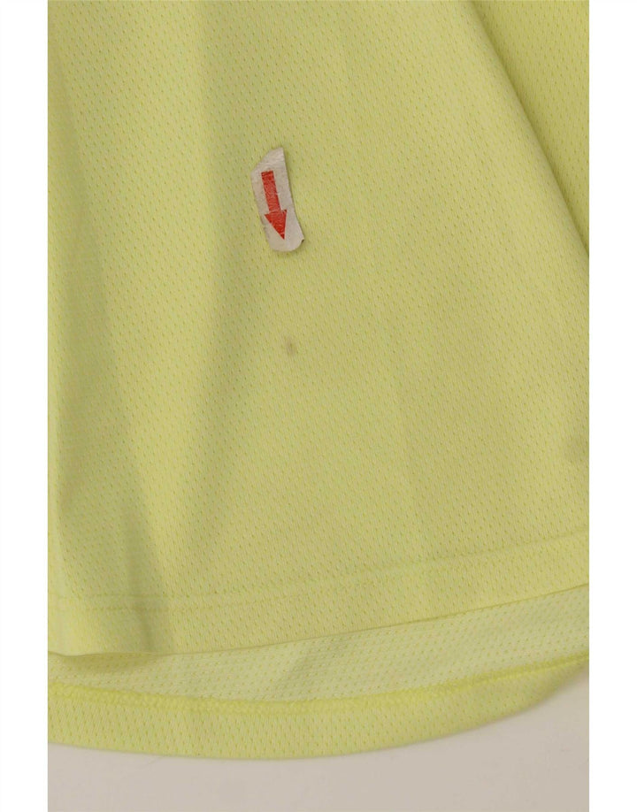 Adidas Womens Vest Top UK 14 Large Yellow Polyester