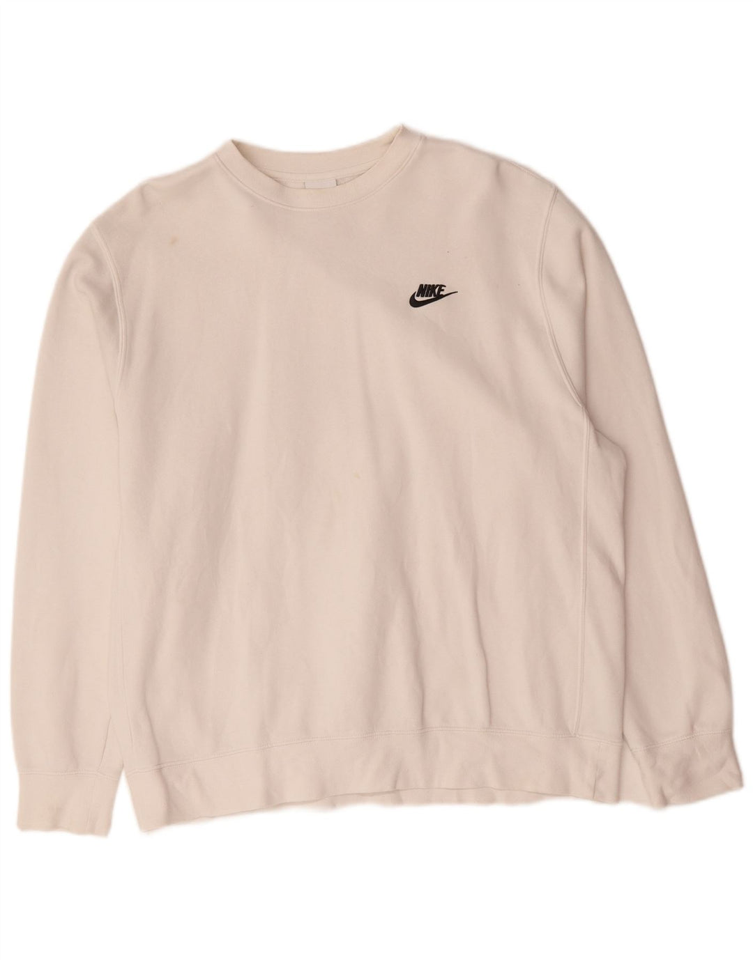 Nike Mens Sweatshirt Jumper Large White Cotton