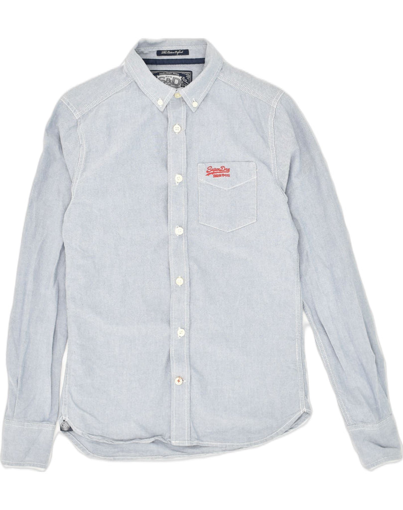 SUPERDRY Mens Shirt Small Grey Cotton | Vintage Superdry | Thrift | Second-Hand Superdry | Used Clothing | Messina Hembry 