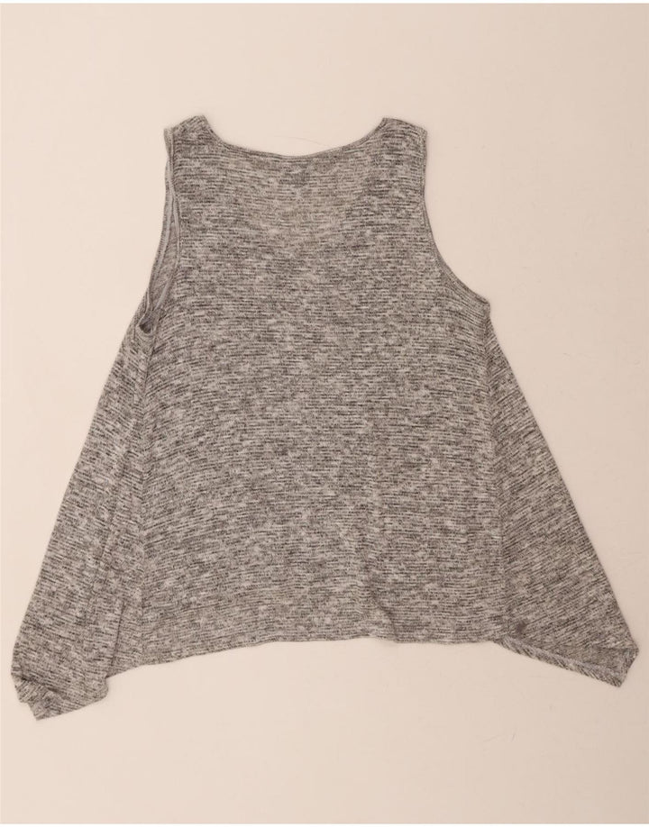 MOSSIMO Womens Knit Sleeveless Tunic Top UK 18 XL Grey Flecked Rayon Vintage Mossimo and Second-Hand Mossimo from Messina Hembry 