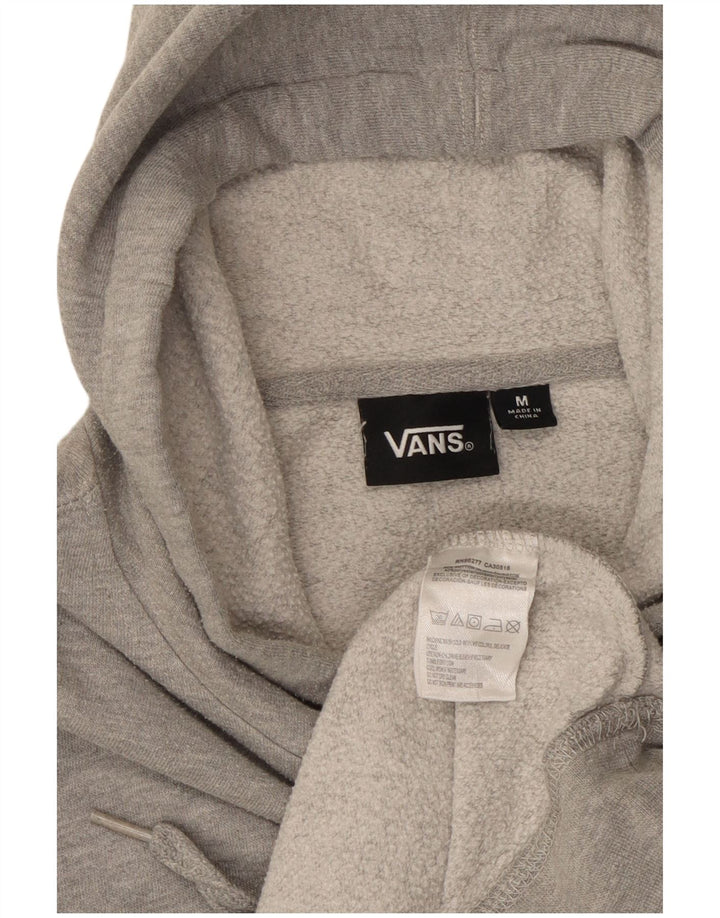 VANS Mens Graphic Hoodie Jumper Medium Grey Cotton