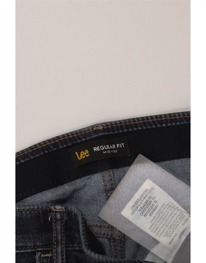 LEE Womens Regular Fit Mid Rise Cropped Jeans US 12 Large W34 L23 Blue