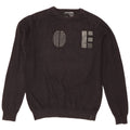 Jack & Jones Mens Graphic Regular Fit Crew Neck Jumper Sweater Medium Black