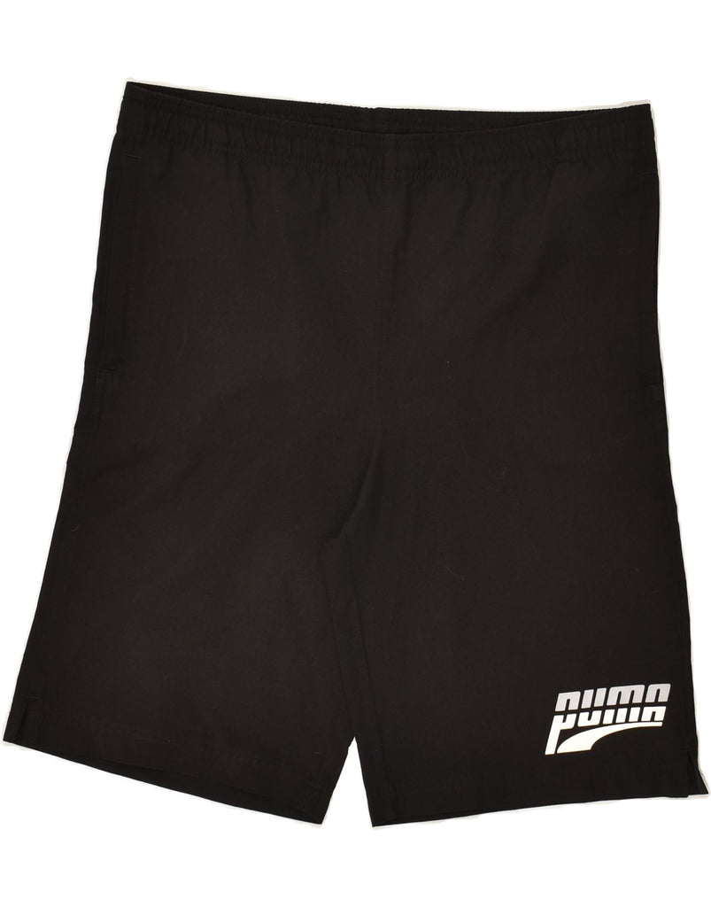 PUMA Boys Graphic Sport Shorts 15-16 Years Black | Vintage Puma | Thrift | Second-Hand Puma | Used Clothing | Messina Hembry 