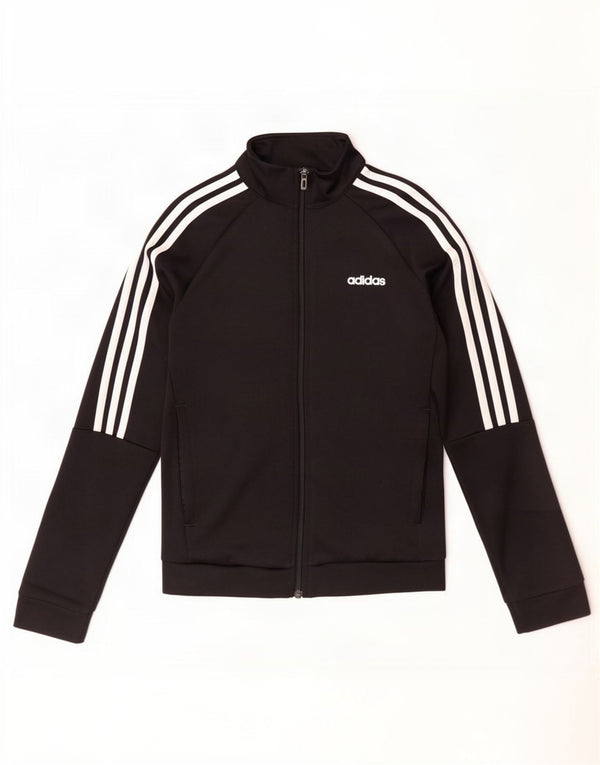 Adidas Womens Climalite Tracksuit Top Jacket UK 4/6 XS Black Polyester