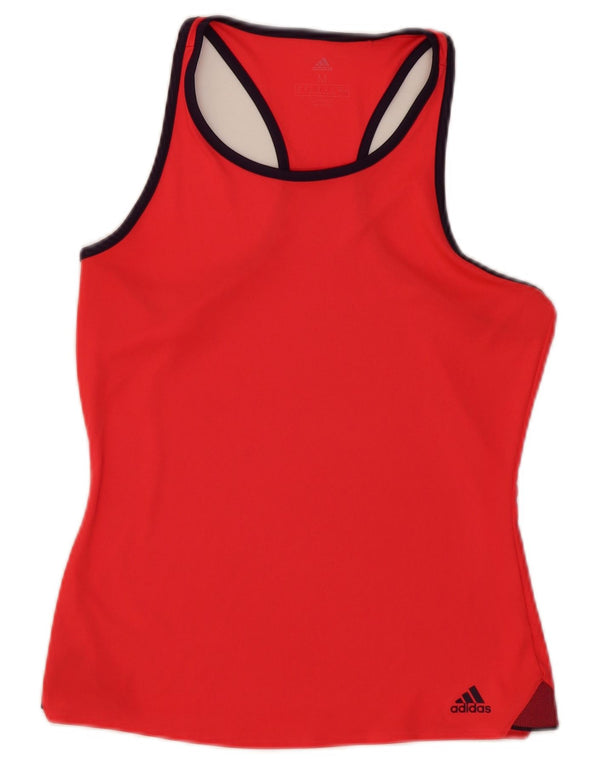 Adidas Womens Vest Top UK 12/14 Medium Red