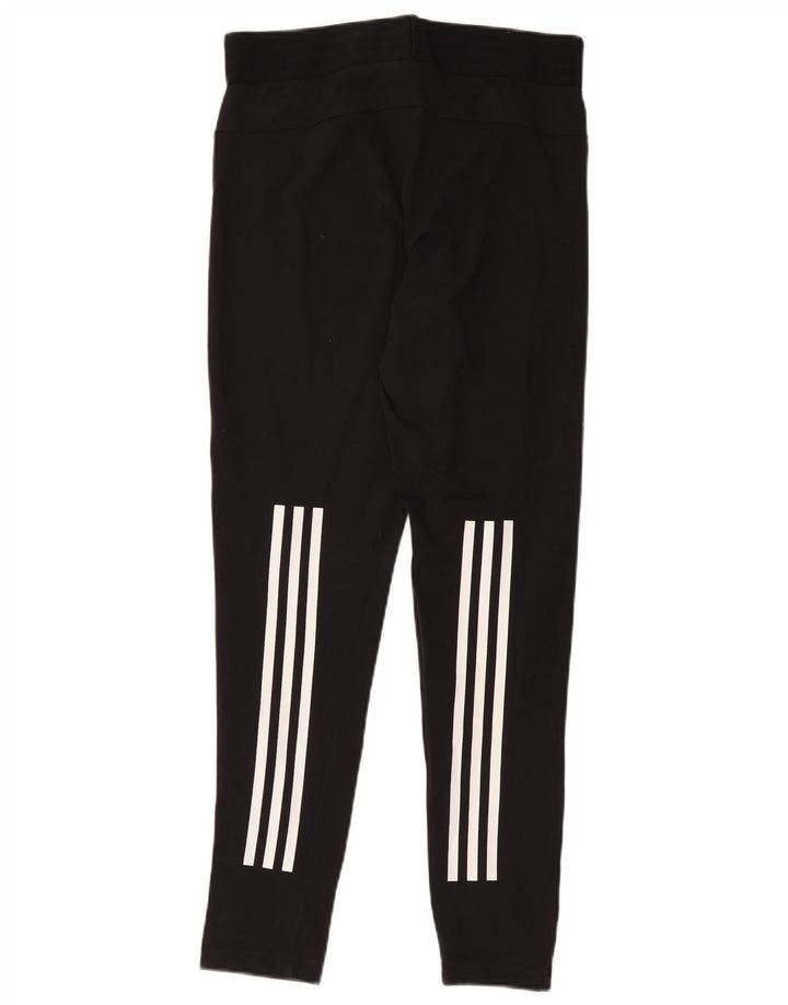 Adidas Womens Leggings UK 12/14 Medium Black Cotton