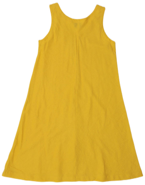Marila Womens Sleeveless A-Line Dress UK 14 Medium Yellow