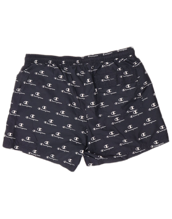 Champion Mens Graphic Swimming Shorts Medium Navy Blue Polyester