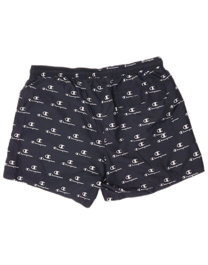 Champion Mens Graphic Swimming Shorts Medium Navy Blue Polyester