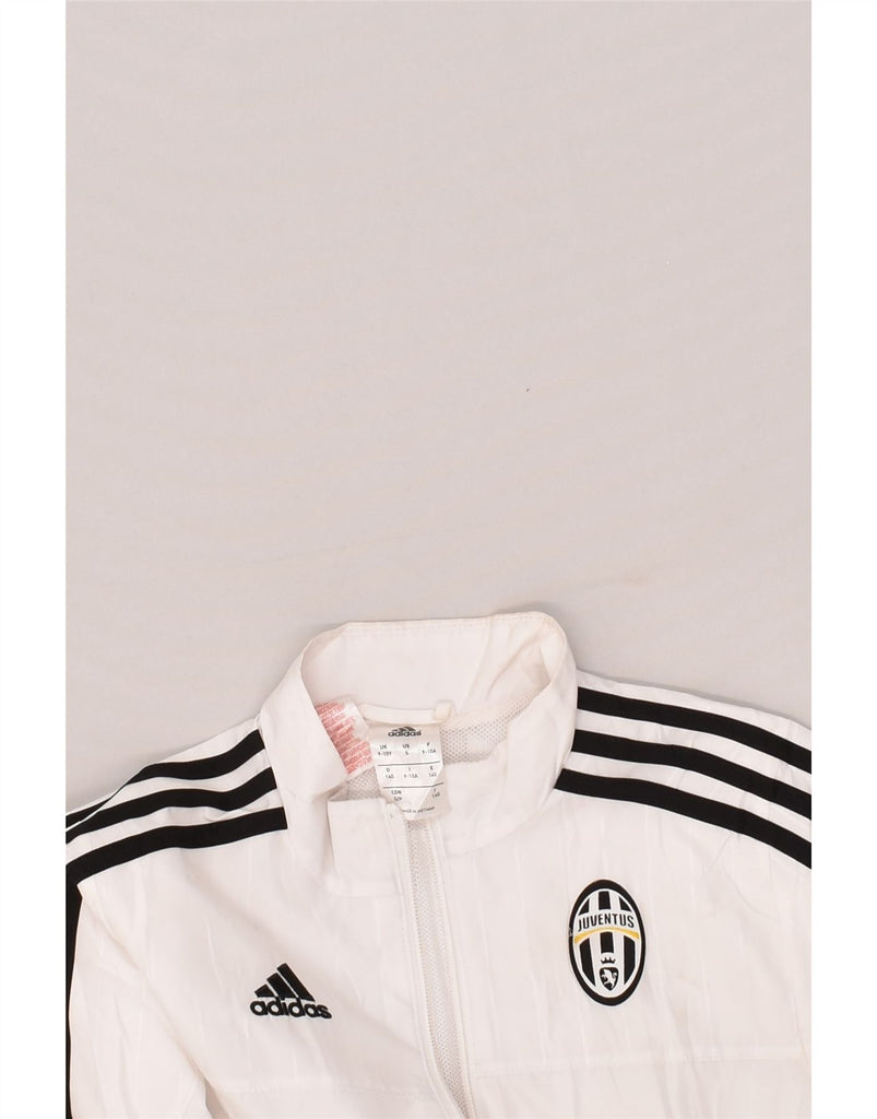 ADIDAS Boys Juventus Tracksuit Top Jacket 9-10 Years White Polyester | Vintage Adidas | Thrift | Second-Hand Adidas | Used Clothing | Messina Hembry 