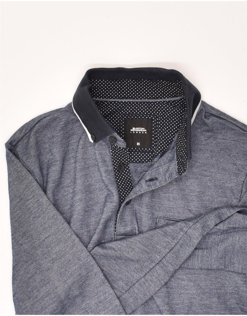 BURTON Mens Long Sleeve Polo Shirt XS Navy Blue Cotton | Vintage Burton | Thrift | Second-Hand Burton | Used Clothing | Messina Hembry 