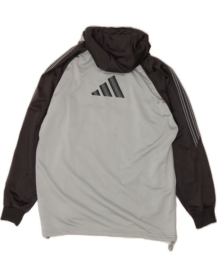 ADIDAS Mens Graphic Tracksuit Top Jacket UK 38/40 Medium Grey Colourblock Vintage Adidas and Second-Hand Adidas from Messina Hembry 