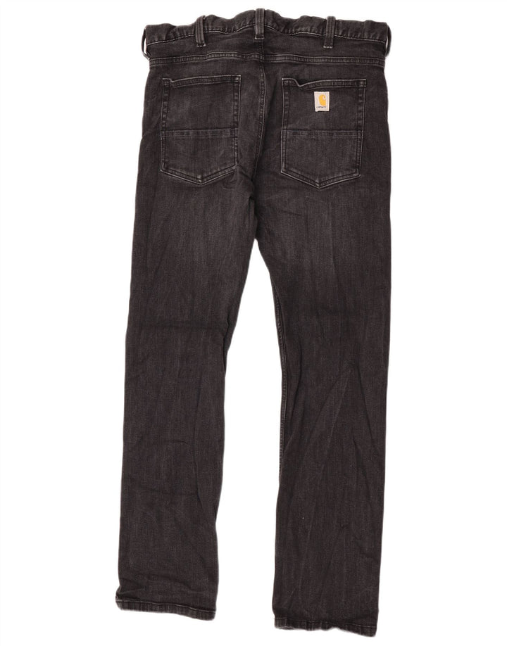 Carhartt Mens Relaxed Fit Straight Jeans W36 L32 Black Cotton