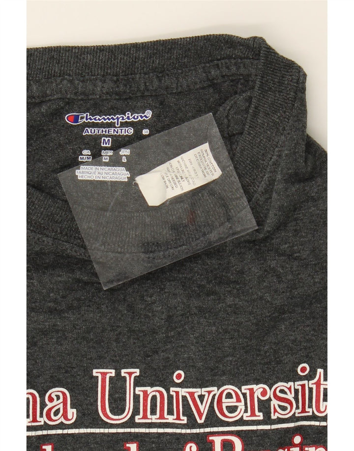 CHAMPION Mens Graphic T-Shirt Top Medium Grey Cotton Vintage Champion and Second-Hand Champion from Messina Hembry 