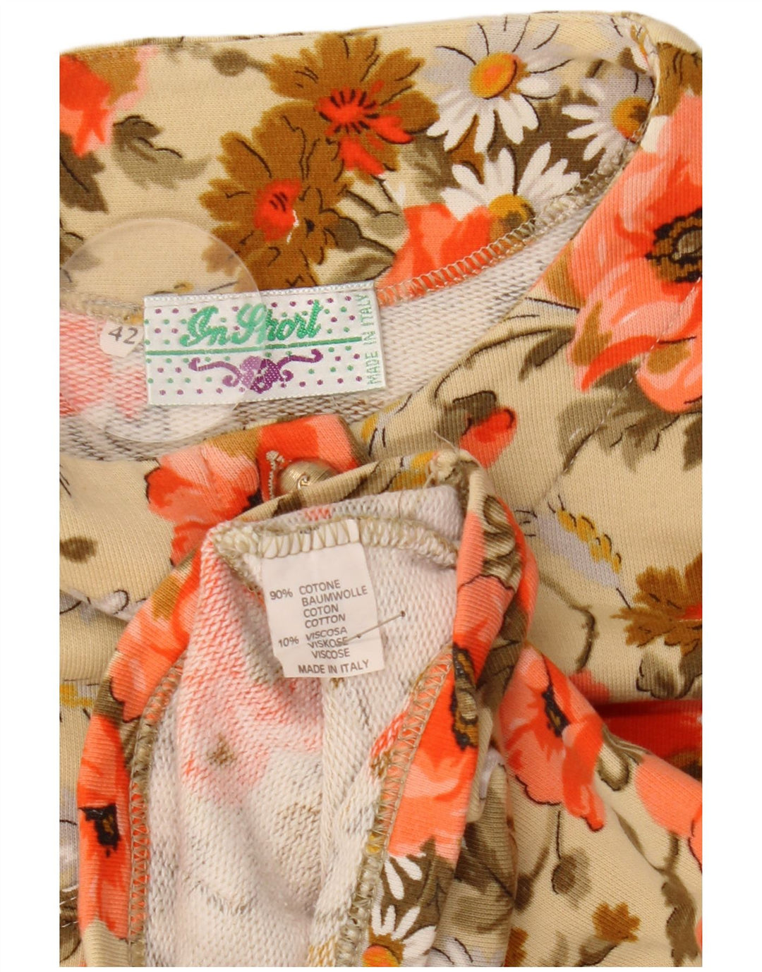 Vintage Womens Utility Jacket IT 42 Medium Multicoloured Floral Cotton