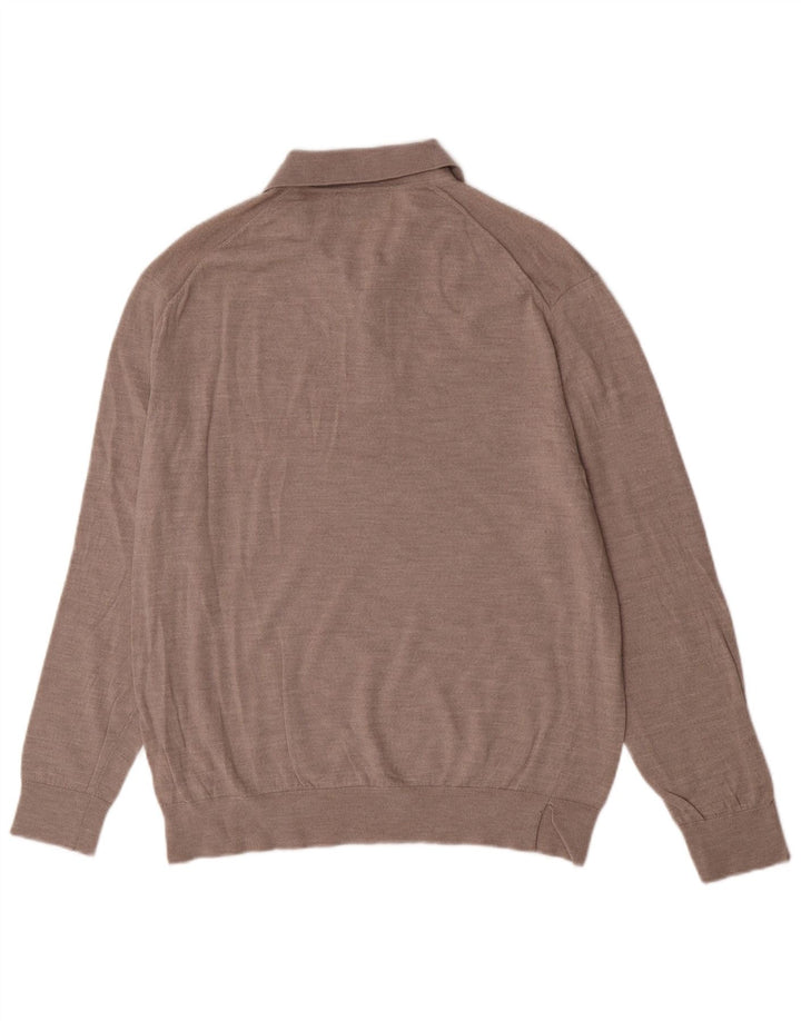 Marks & Spencer Mens Autograph Polo Neck Jumper Sweater XL Beige