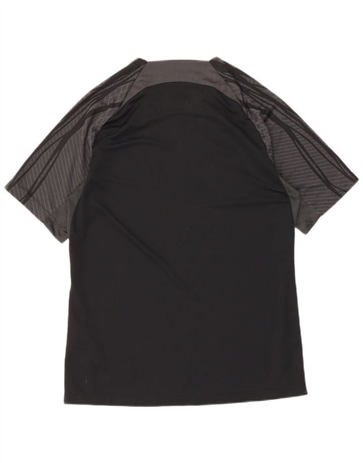 Nike Mens Dri Fit Slim Fit T-Shirt Top Medium Black Colourblock Polyester