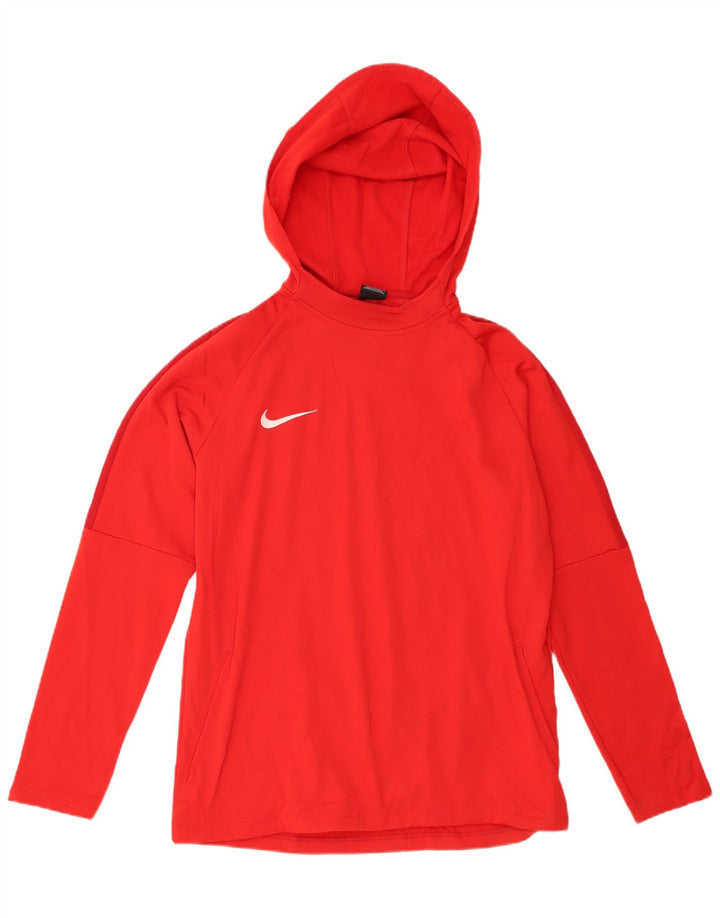 Nike Mens Hooded Top Long Sleeve Large Red Polyester