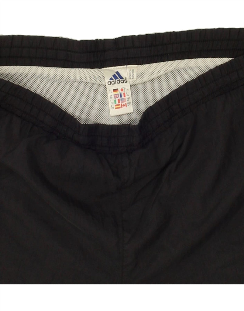 ADIDAS Mens Graphic Sport Shorts Medium Black Polyamide Vintage Adidas and Second-Hand Adidas from Messina Hembry 