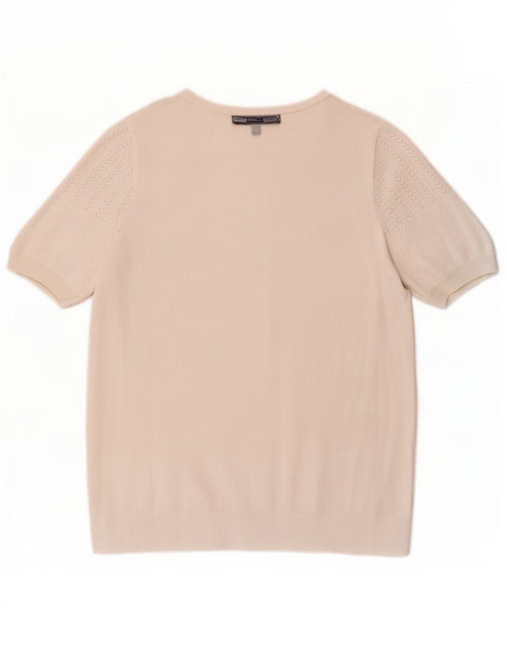Crew Clothing Womens T-Shirt Top UK 12 Medium White Viscose