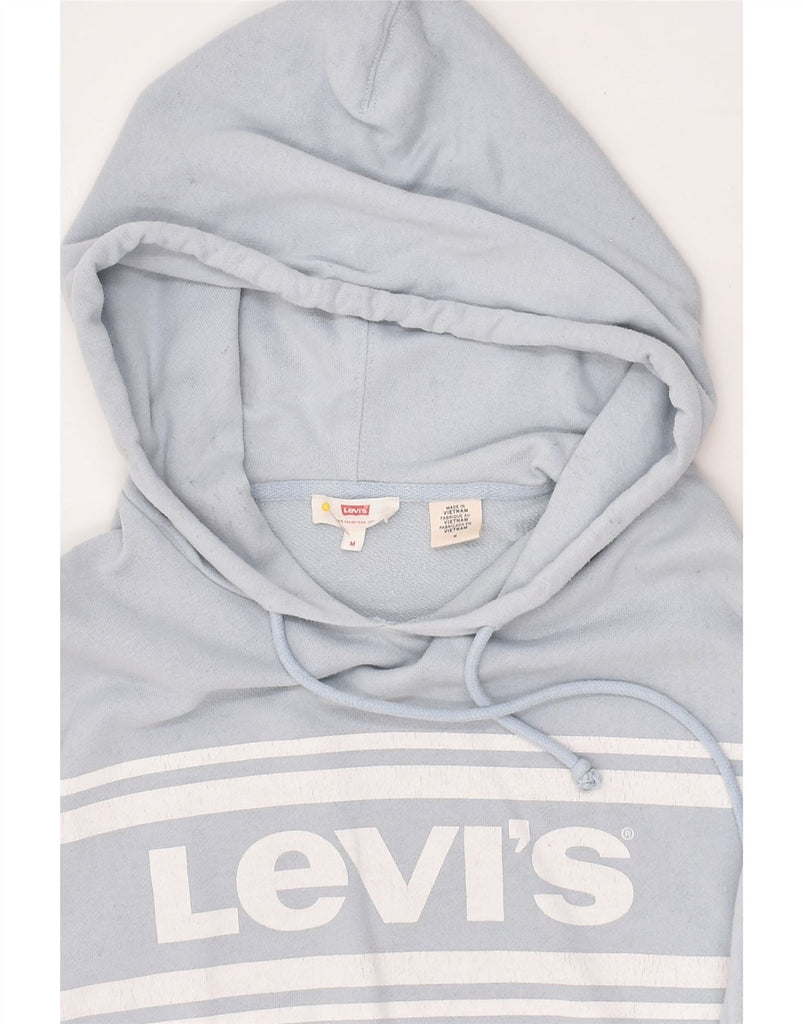 LEVI'S Womens Oversized Graphic Hoodie Jumper UK 14 Medium Blue | Vintage Levi's | Thrift | Second-Hand Levi's | Used Clothing | Messina Hembry 