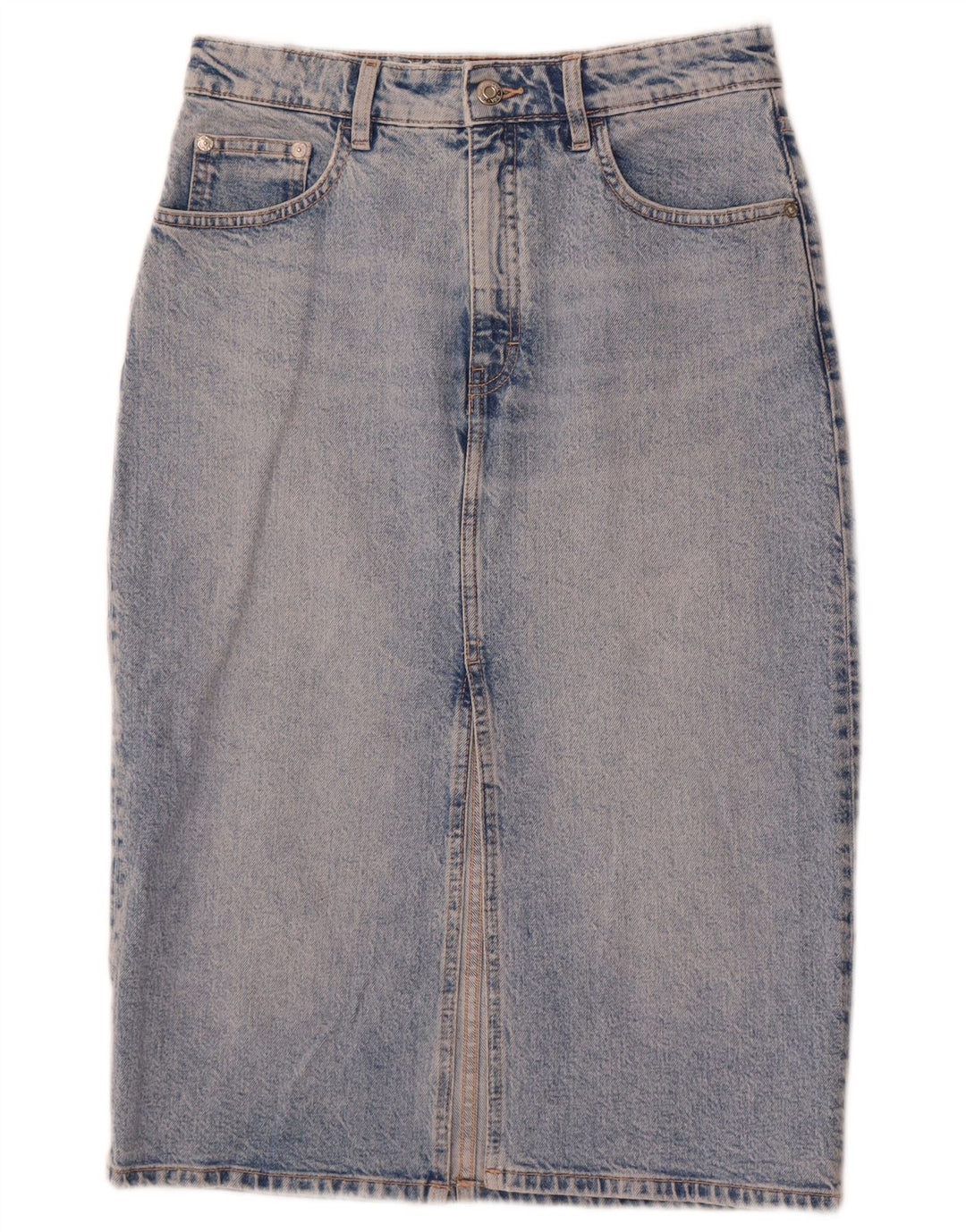 Zara Womens Denim Skirt Medium W28  Blue Cotton