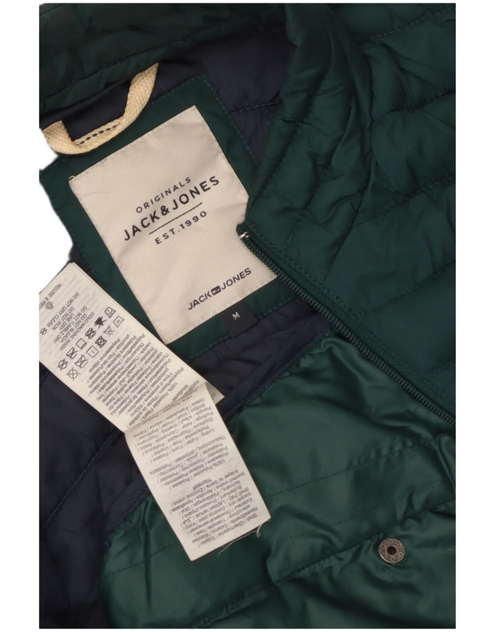 JACK & JONES Mens Padded Jacket UK 38 Medium Green Polyester
