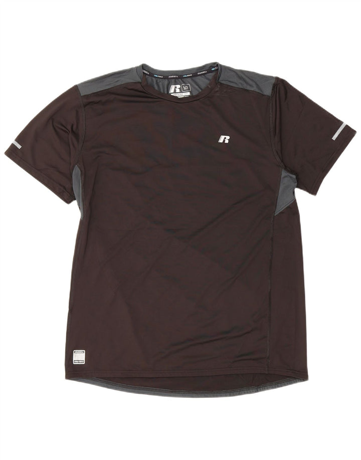 Russell Athletic Mens Training T-Shirt Top UK 42/44 Large Black Polyester
